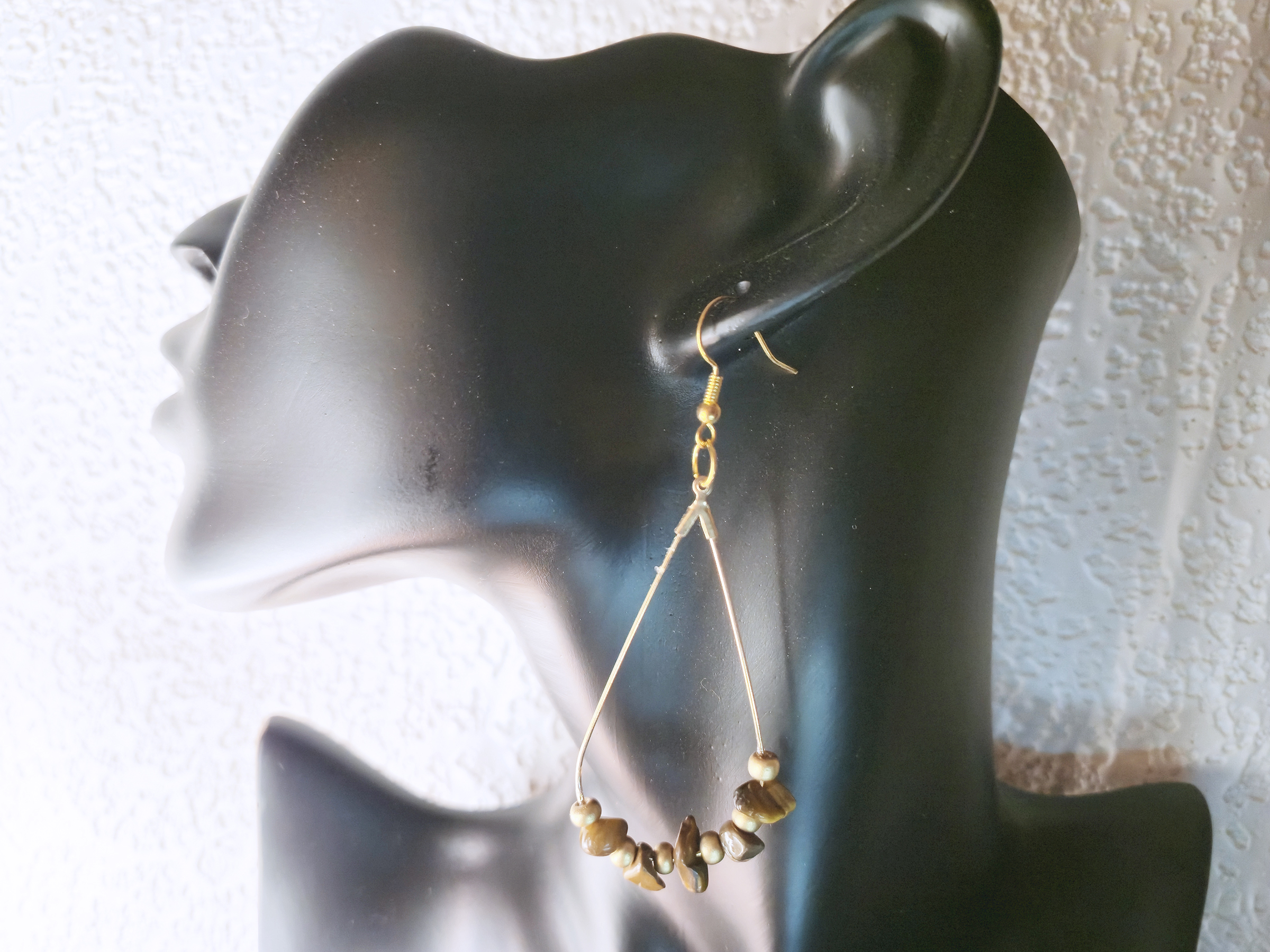 Tear drop tigers eye earrings