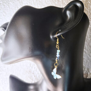 Hanging Blue Butterfly Earrings