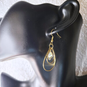 Teardrop Earrings with Bead