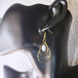 Hanging Golden Teardrop Earrings
