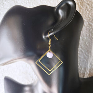 Hanging Diamond-Shaped Earrings