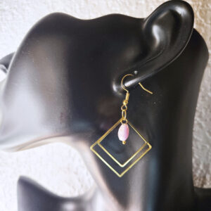Hanging Diamond-Shaped Earrings