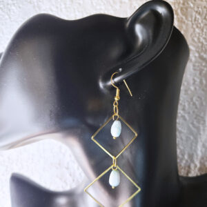 Hanging Diamond-Shaped Earrings