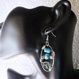 Hanging Oval Earrings