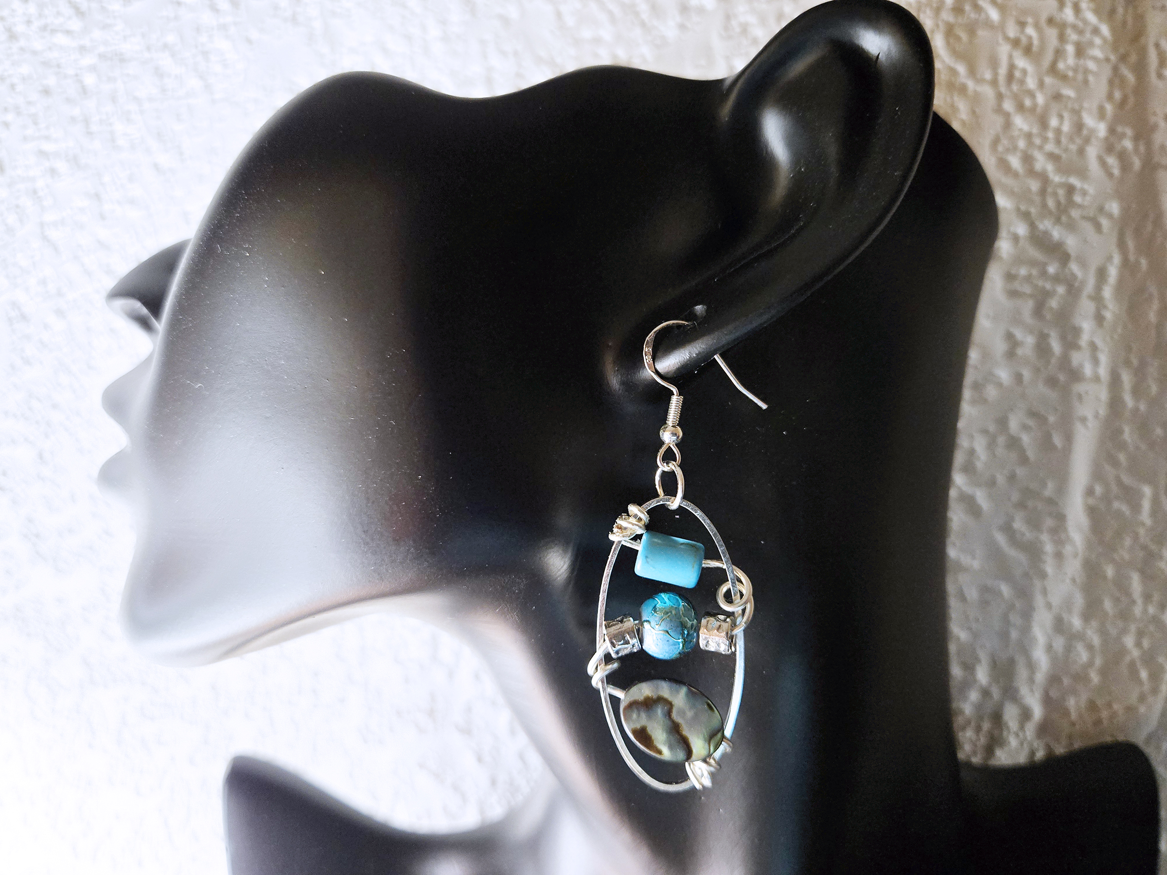 Hanging Oval Earrings