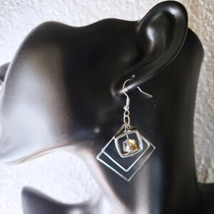 Hanging Diamond-Shaped Earrings