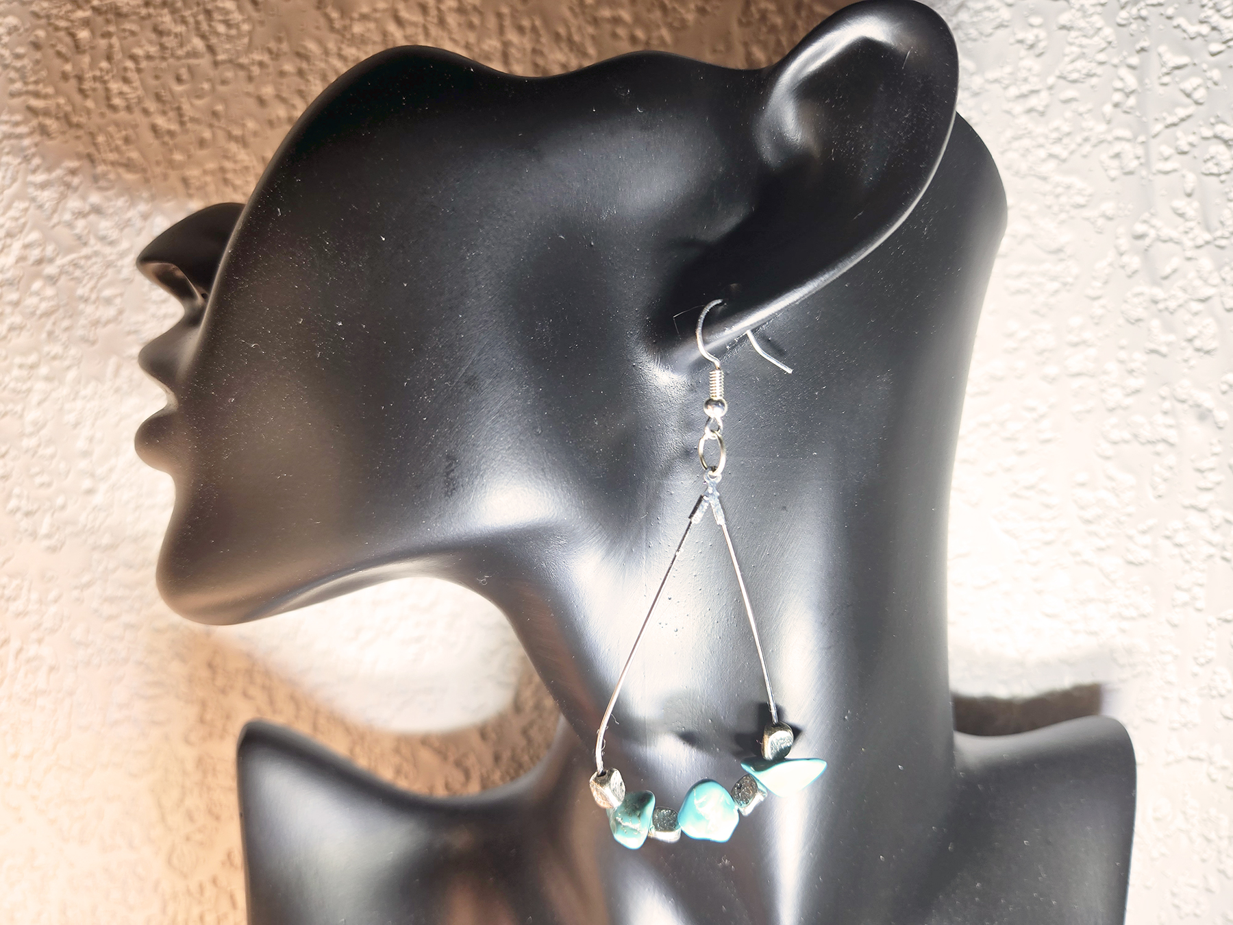 Silvery Teardrop Earrings