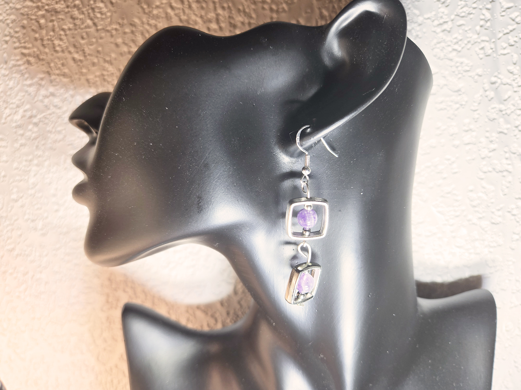 Square Shaped Bead Earrings