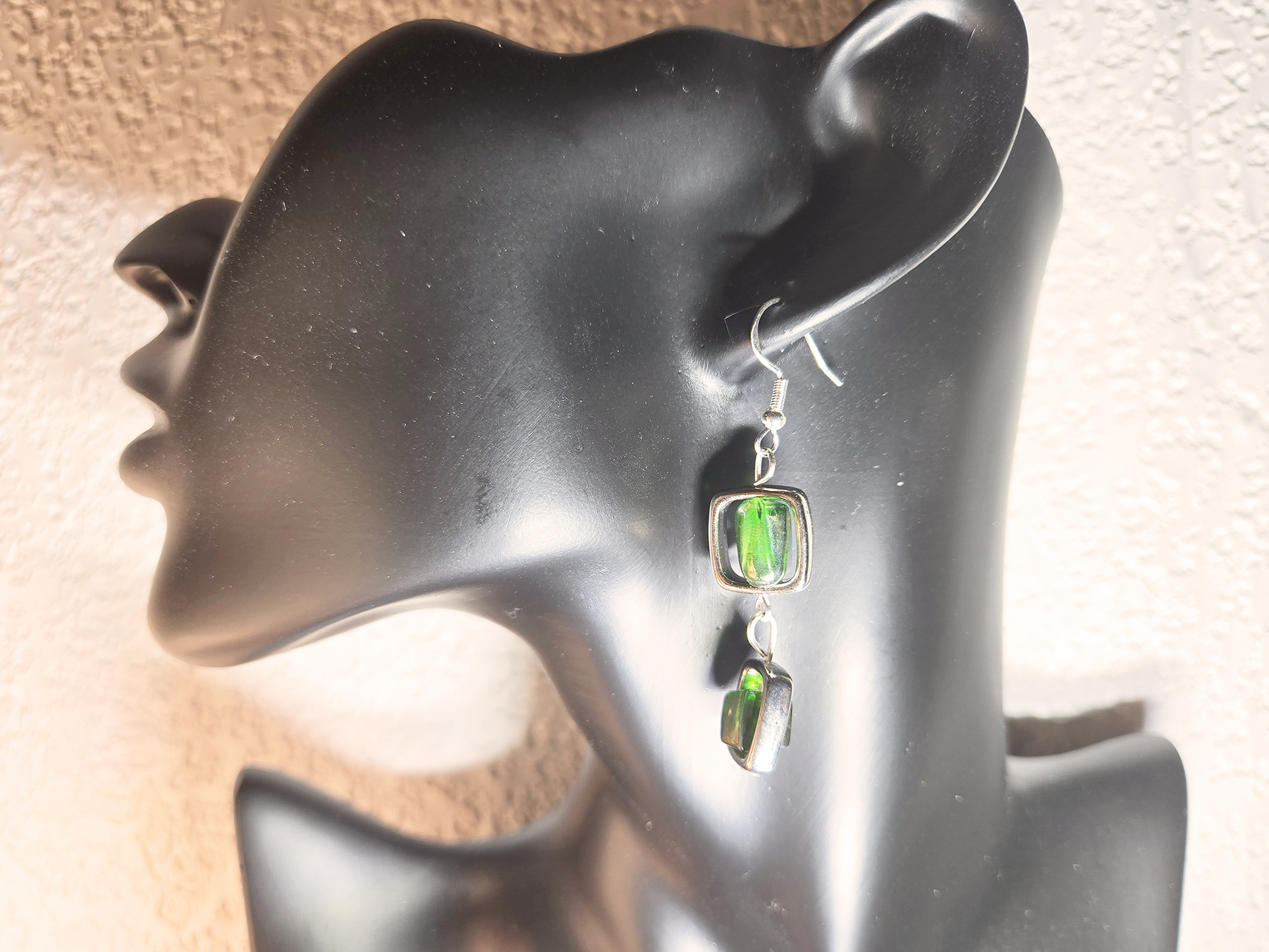 Square Shaped Bead Earrings