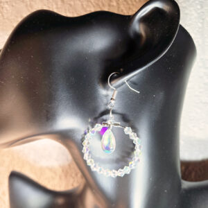 Hoop Earrings with Prismatic Tear