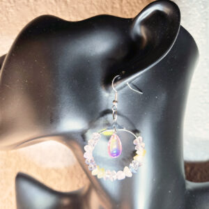 Hoop Earrings with Prismatic Tear