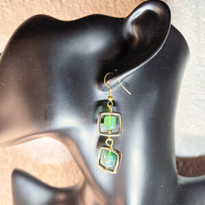 Square Shaped Bead Earrings