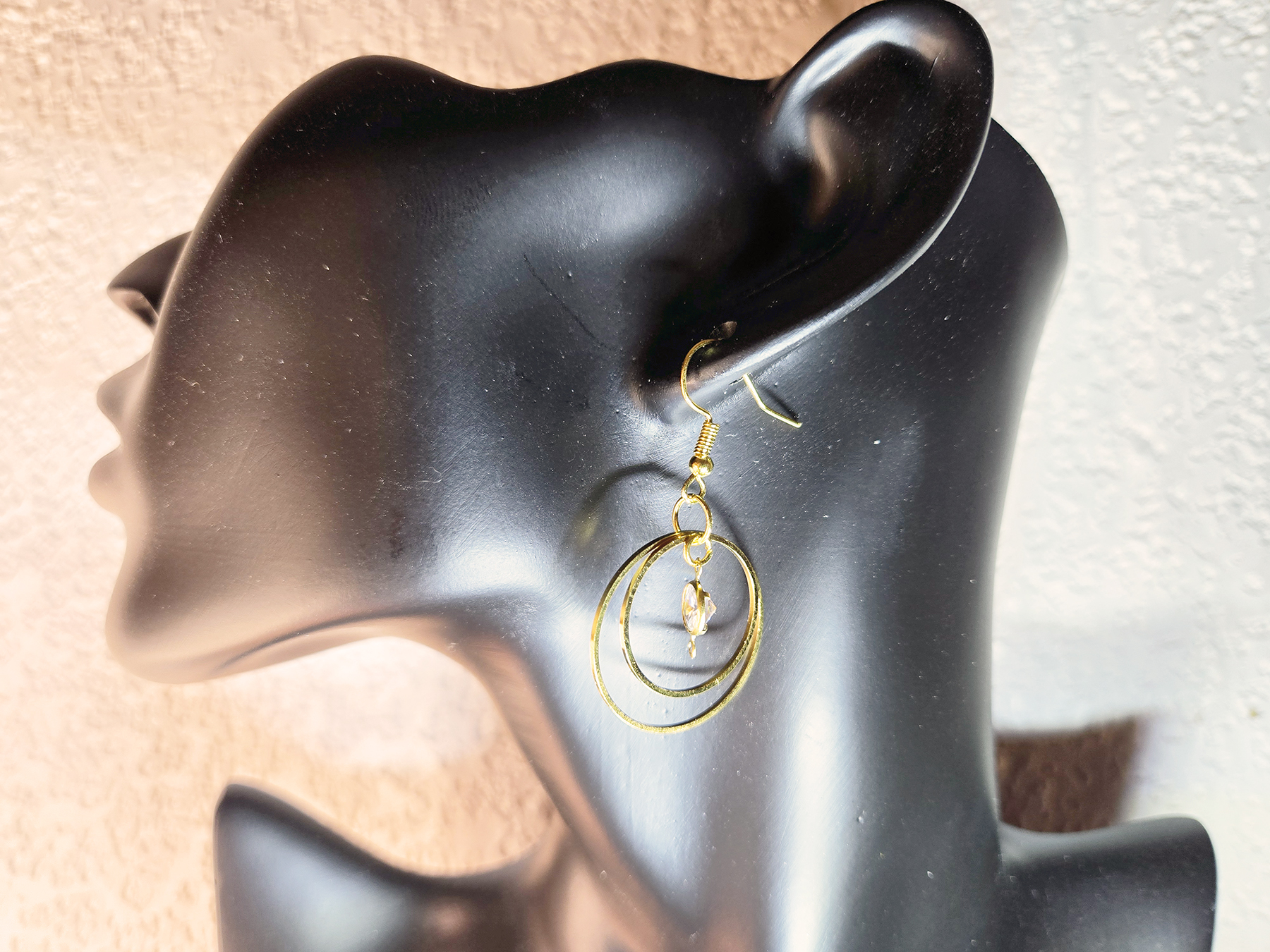 Hanging Golden Hoop Earrings