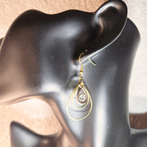 Hanging Golden Teardrop Earrings