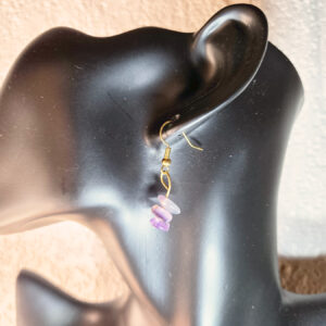 Natural Cut Stone Earrings