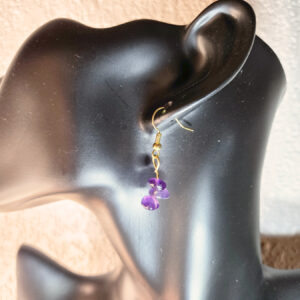 Natural Cut Stone Earrings