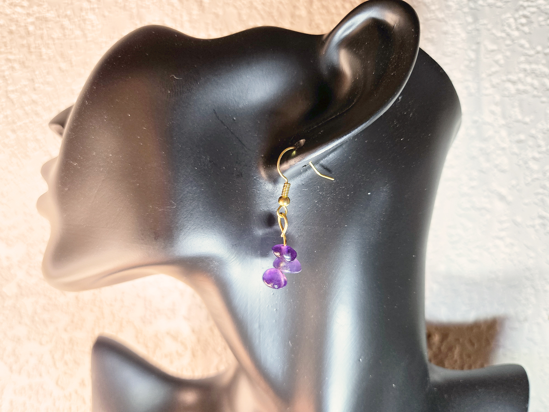 Natural Cut Stone Earrings