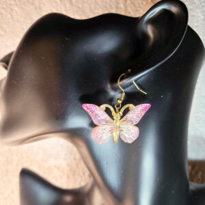 Daggling Charm Earrings with Butterfly