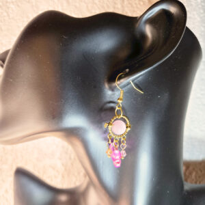 Hanging Loop with Beads Earrings