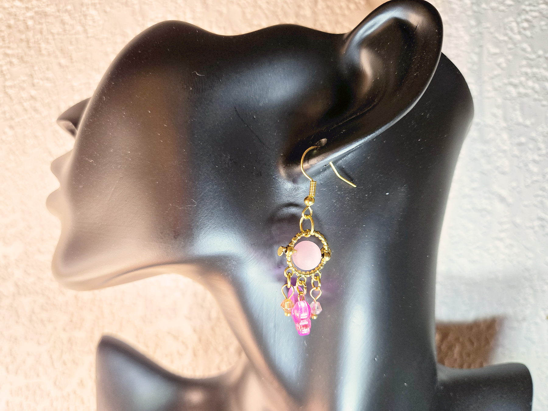 Hanging Loop with Beads Earrings