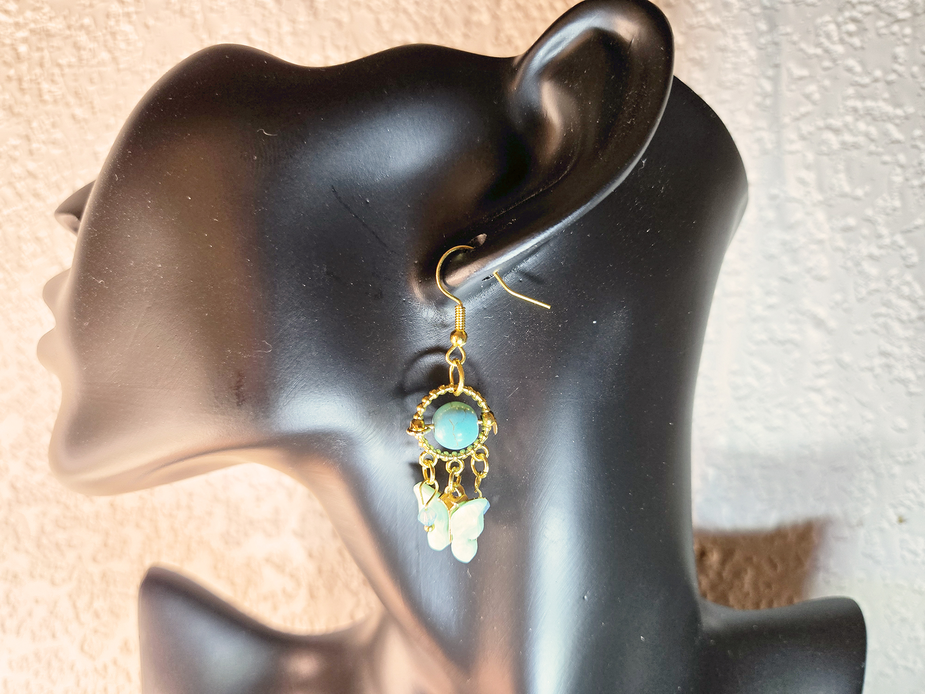 Hanging Loop with Butterfly Earrings