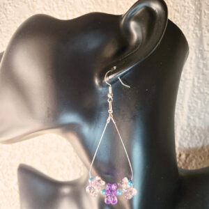 Silvery Teardrop Earrings