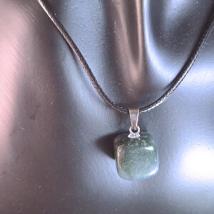 Tumbled Moss Agate Pendant Necklace