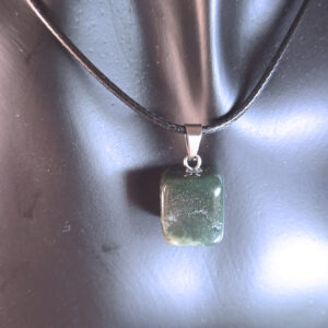 Tumbled Moss Agate Pendant Necklace