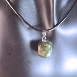 Tumbled Jade Pendant Necklace