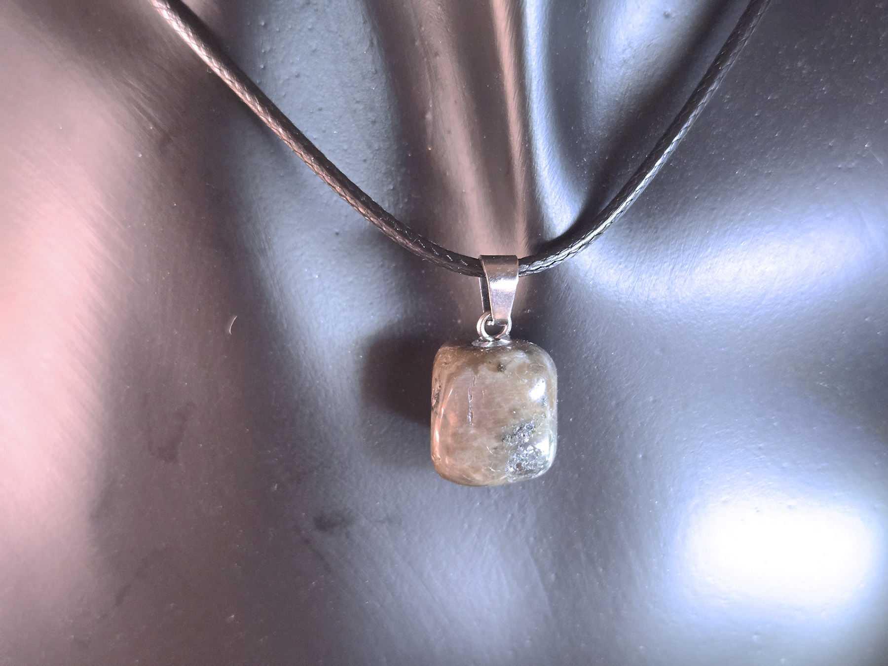 Tumbled Smoky Quartz Pendant Necklace