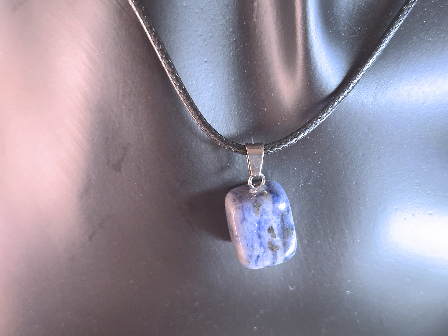 Tumbled Sodalite Pendant Necklace
