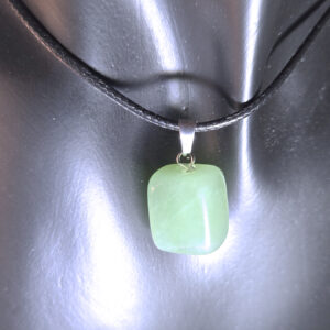 Tumbled Jade Pendant Necklace