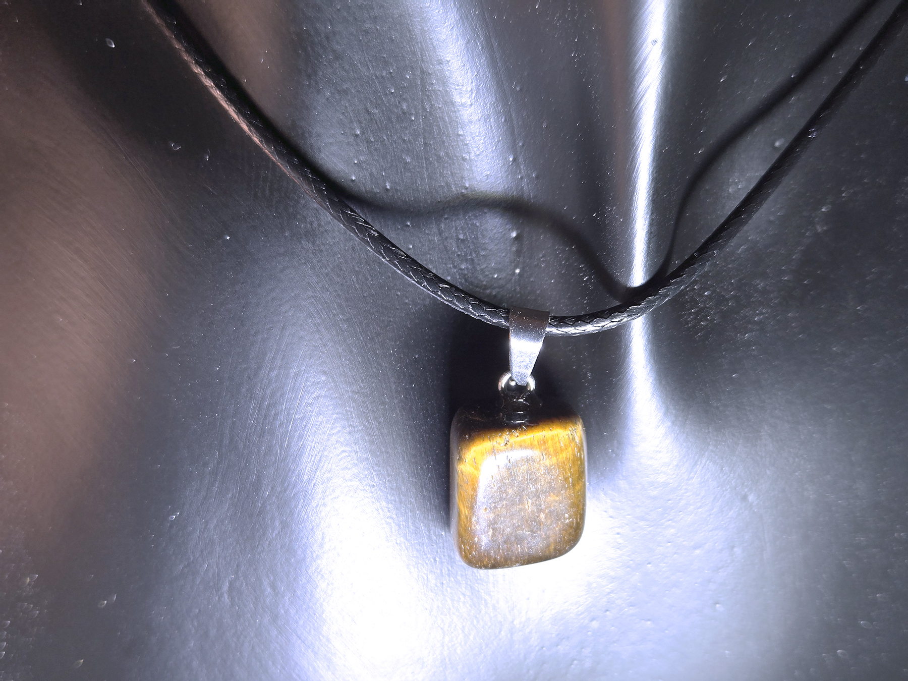 Tumbled Tiger's Eye Pendant Necklace