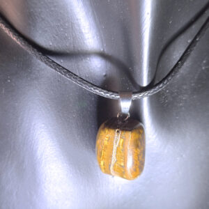 Tumbled Tiger's Eye Pendant Necklace