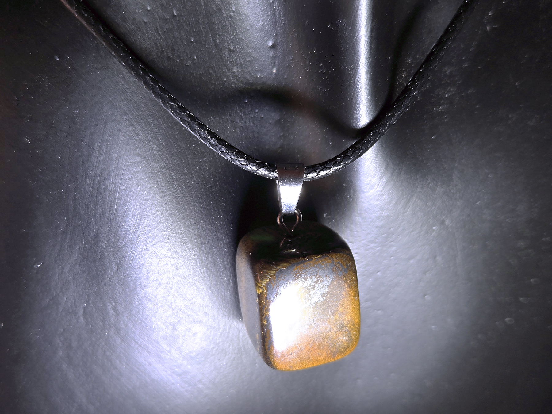 Tumbled Tiger's Eye Pendant Necklace
