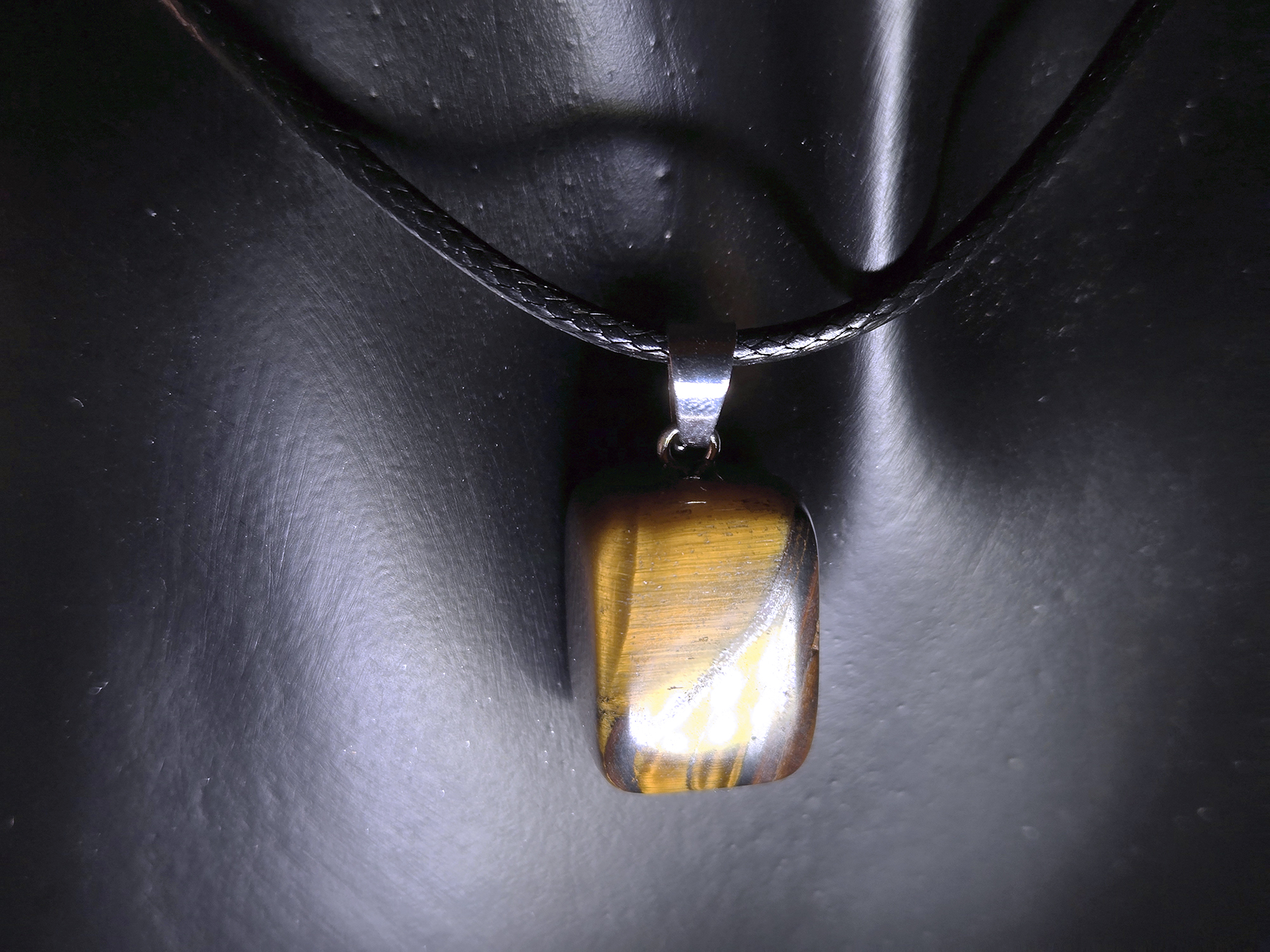 Tumbled Tiger's Eye Pendant Necklace