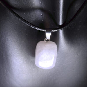 Tumbled Rose Quartz Pendant Necklace