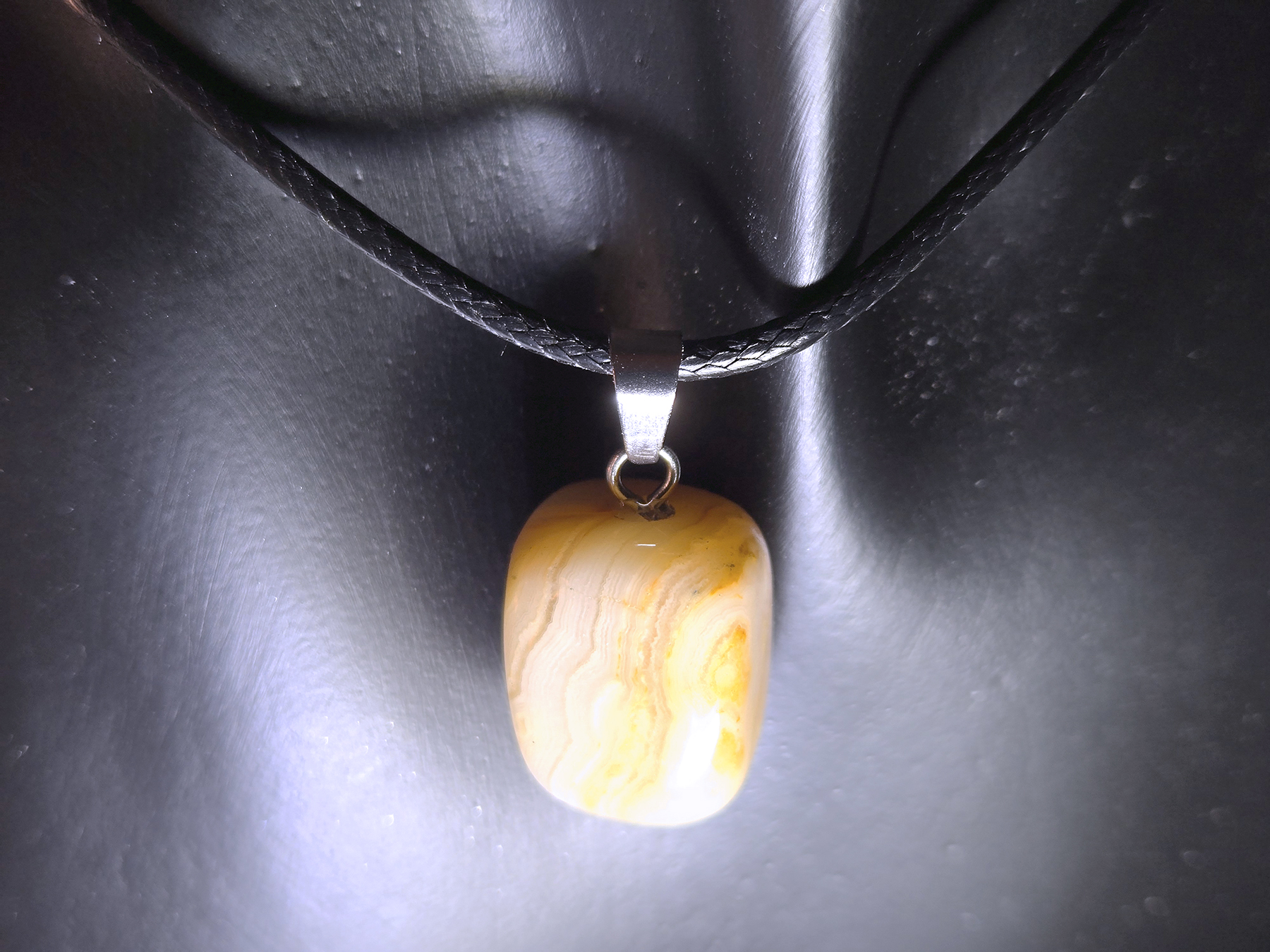Tumbled Stone Pendant Necklace