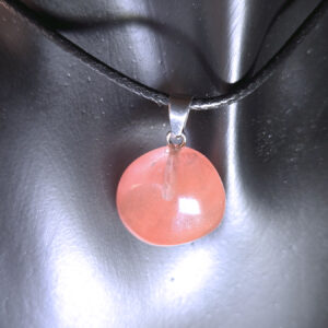Tumbled Rose Quartz Pendant Necklace